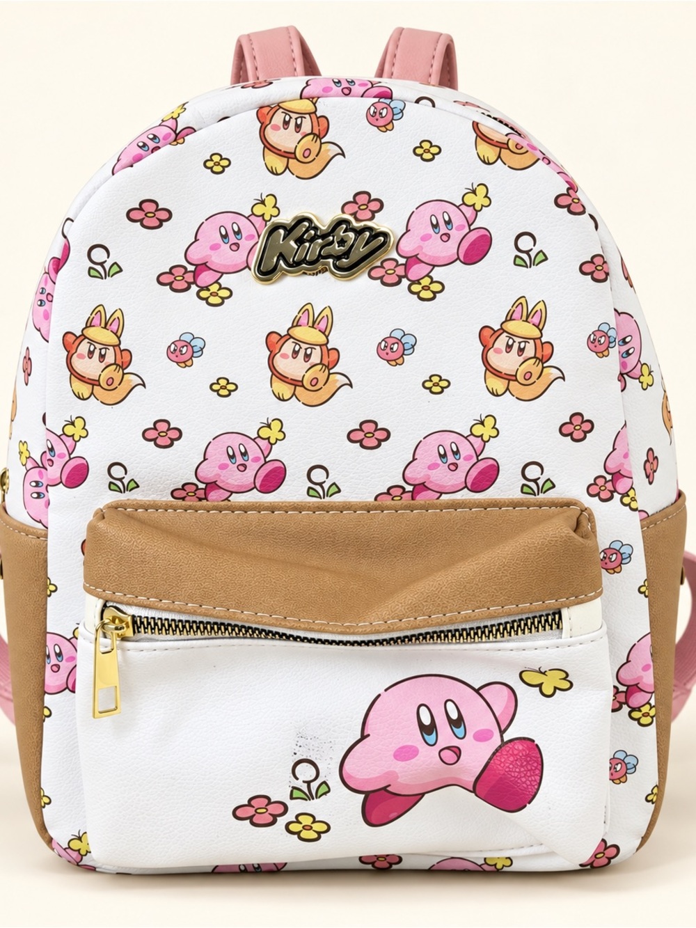 Bioworld Kirby Waddle Dee Flowers Mini Backpack Nintendo Pink White